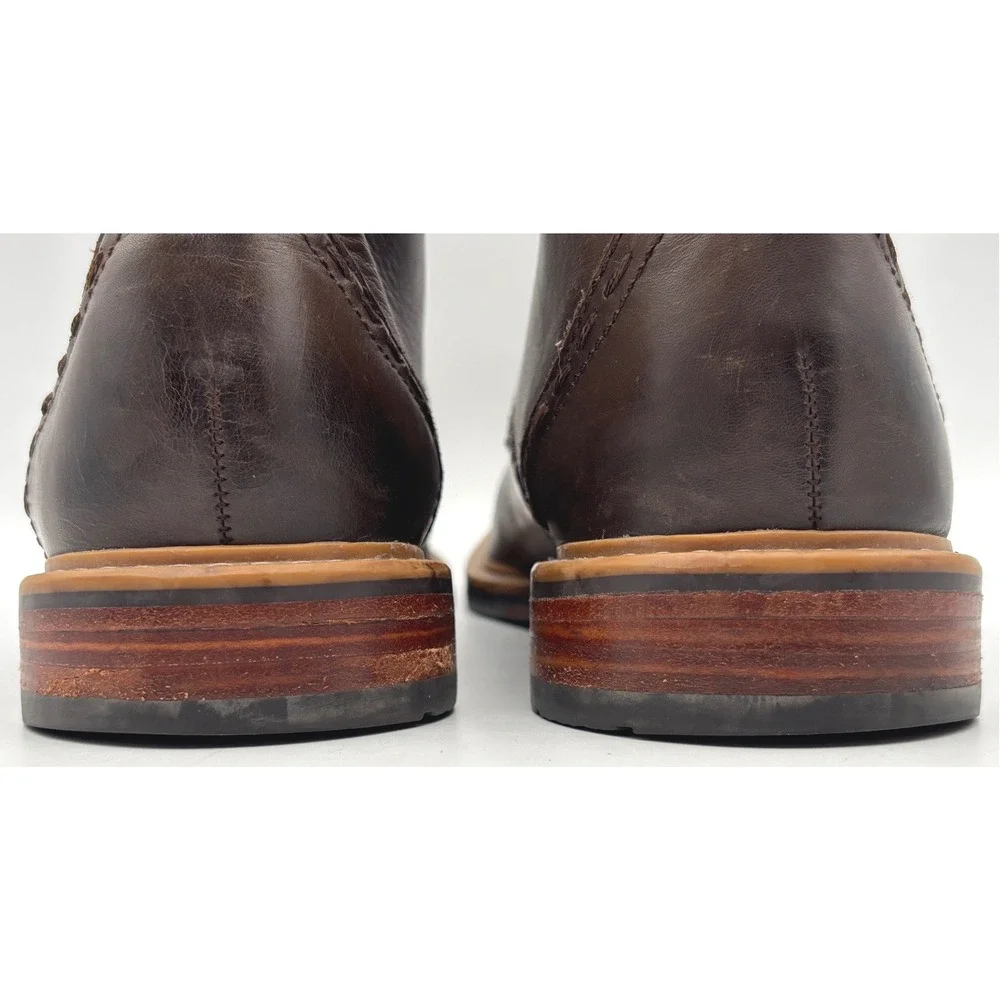 Rockport Mens Brown Leather Chukka Boots A12491 Adiprene by Adidas Size 9.5 M